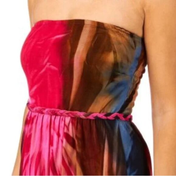 Ruby Rocks strapless maxi tie dye dress UK size 14 US size 10 - Picture 3 of 7
